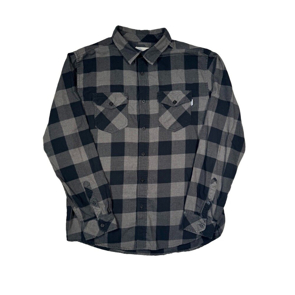 Hurley Men's Medium Black And White Plaid Flannel